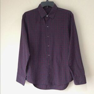 Zachary Prell Liberman Check Shirt Long Sleeve Multi-Color Button Front Sz Small